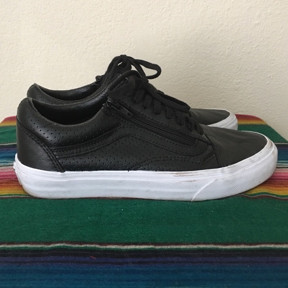 premium leather old skool zip